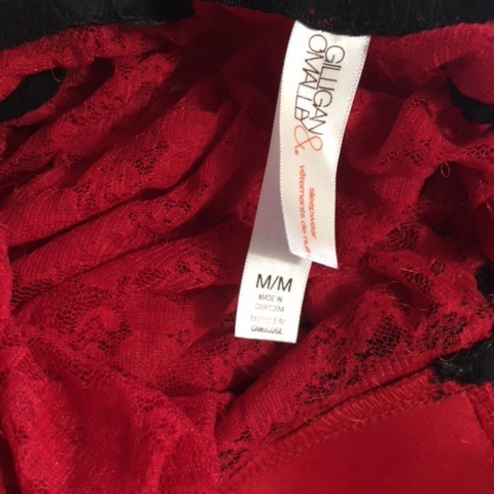 Women's Gilligan & O'Malley Chemise--Size M--Red/Black - Picture 3 of 3
